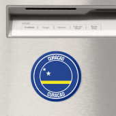 Aimant Emblème rond de Curaçao (In Situ (Lave-vaisselle))
