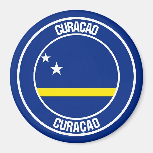 Aimant Emblème rond de Curaçao (Devant)