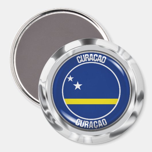 Aimant Emblème rond de Curaçao (Recto/Verso)