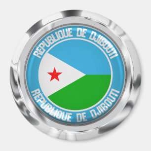Aimant Emblème rond de Djibouti