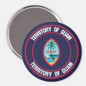 Aimant Emblème rond de Guam (Recto/Verso)