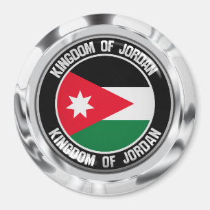 Aimant Emblème rond de Jordanie