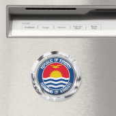 Aimant Emblème rond de Kiribati (In Situ (Lave-vaisselle))