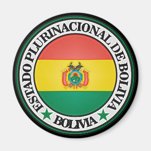 Aimant Emblème rond de la Bolivie