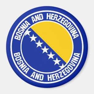 Aimant Emblème rond de la Bosnie-Herzégovine