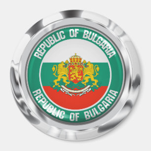 Aimant Emblème rond de la Bulgarie