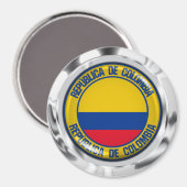Aimant Emblème rond de la Colombie (Recto/Verso)