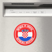 Aimant Emblème rond de la Croatie (In Situ (Lave-vaisselle))