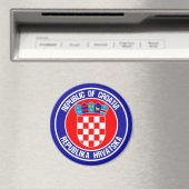 Aimant Emblème rond de la Croatie (In Situ (Lave-vaisselle))