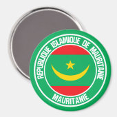 Aimant Emblème rond de la Mauritanie (Recto/Verso)