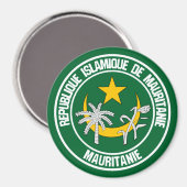 Aimant Emblème rond de la Mauritanie (Recto/Verso)