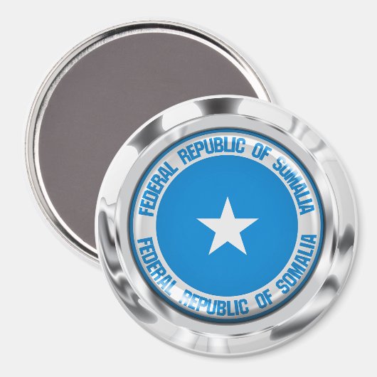 Aimant Emblème rond de la Somalie (Recto/Verso)