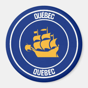 Aimant emblème rond de la ville de Québec