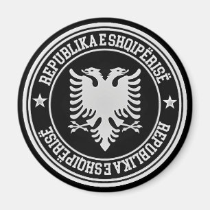 Aimant Emblème rond de l'Albanie