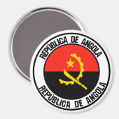 Aimant Emblème rond de l'Angola (Recto/Verso)