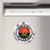 Aimant Emblème rond de l'Angola (In Situ (Lave-vaisselle))