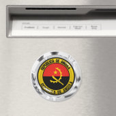 Aimant Emblème rond de l'Angola (In Situ (Lave-vaisselle))