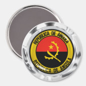 Aimant Emblème rond de l'Angola (Recto/Verso)