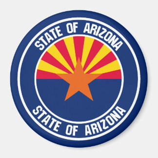 Aimant Emblème rond de l'Arizona