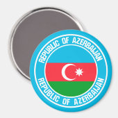 Aimant Emblème rond de l'Azerbaïdjan (Recto/Verso)