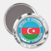 Aimant Emblème rond de l'Azerbaïdjan (Recto/Verso)