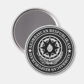 Aimant Emblème rond de l'Azerbaïdjan (Recto/Verso)