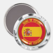 Aimant Emblème rond de l'Espagne (Recto/Verso)