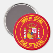 Aimant Emblème rond de l'Espagne (Recto/Verso)