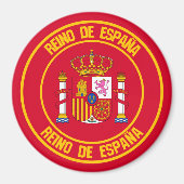 Aimant Emblème rond de l'Espagne (Devant)