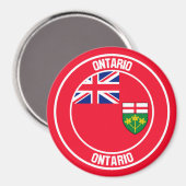 Aimant Emblème rond de l'Ontario (Recto/Verso)
