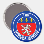Aimant Emblème rond de Lyon (Recto/Verso)