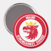 Aimant Emblème rond de Malmö (Recto/Verso)