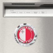 Aimant Emblème rond de Malte (In Situ (Lave-vaisselle))