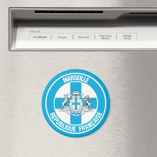 Aimant Emblème rond de Marseille (In Situ (Lave-vaisselle))