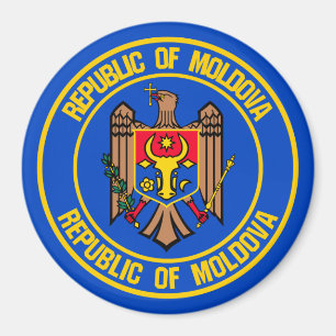 Aimant Emblème rond de Moldavie
