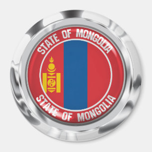 Aimant Emblème rond de Mongolie