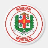 Aimant Emblème rond de Montréal (Devant)