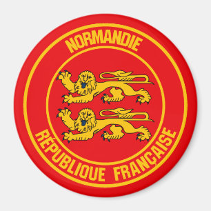 Aimant Emblème rond de Normandie