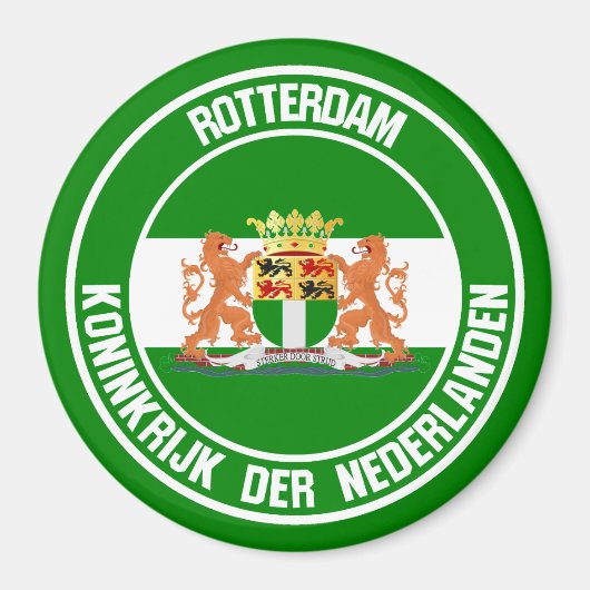 Aimant Emblème rond de Rotterdam (Devant)