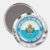 Aimant Emblème rond de Saint-Marin (Recto/Verso)