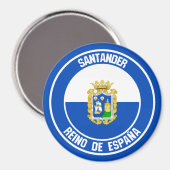 Aimant Emblème rond de Santander (Recto/Verso)