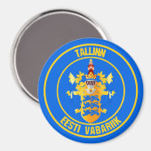 Aimant Emblème rond de Tallinn (Recto/Verso)