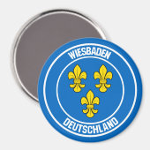 Aimant Emblème rond de Wiesbaden (Recto/Verso)