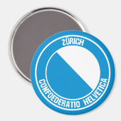 Aimant Emblème rond de Zürich (Recto/Verso)