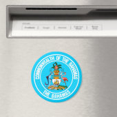 Aimant Emblème rond des Bahamas (In Situ (Lave-vaisselle))