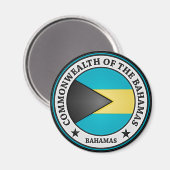 Aimant Emblème rond des Bahamas (Recto/Verso)