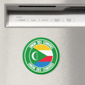 Aimant Emblème rond des Comores (In Situ (Lave-vaisselle))