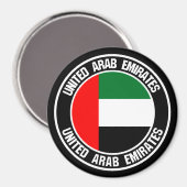 Aimant Emblème rond des Émirats arabes unis (Recto/Verso)