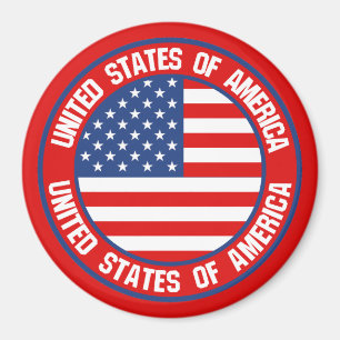 Aimant Emblème rond des États-Unis