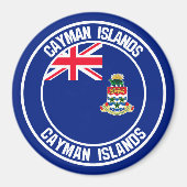 Aimant Emblème rond des îles Caïmans (Devant)